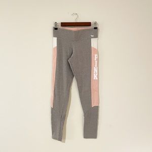 Victoria’s Secret PINK • Gray & Peach Yoga Leggings